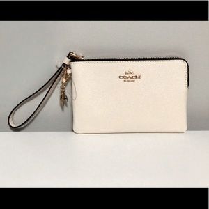 Coach White Wristlet